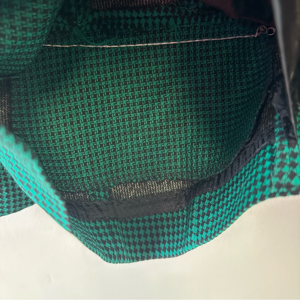 Pendleton 100% Virgin Wool Kelly Green Houndstooth Blazer 20W - Picture 8 of 8